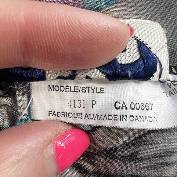 Vtg 90s Mr. K Large Petite LP Pants MC Hammer Floral Tapered Grunge Street Punk - Picture 8 of 15